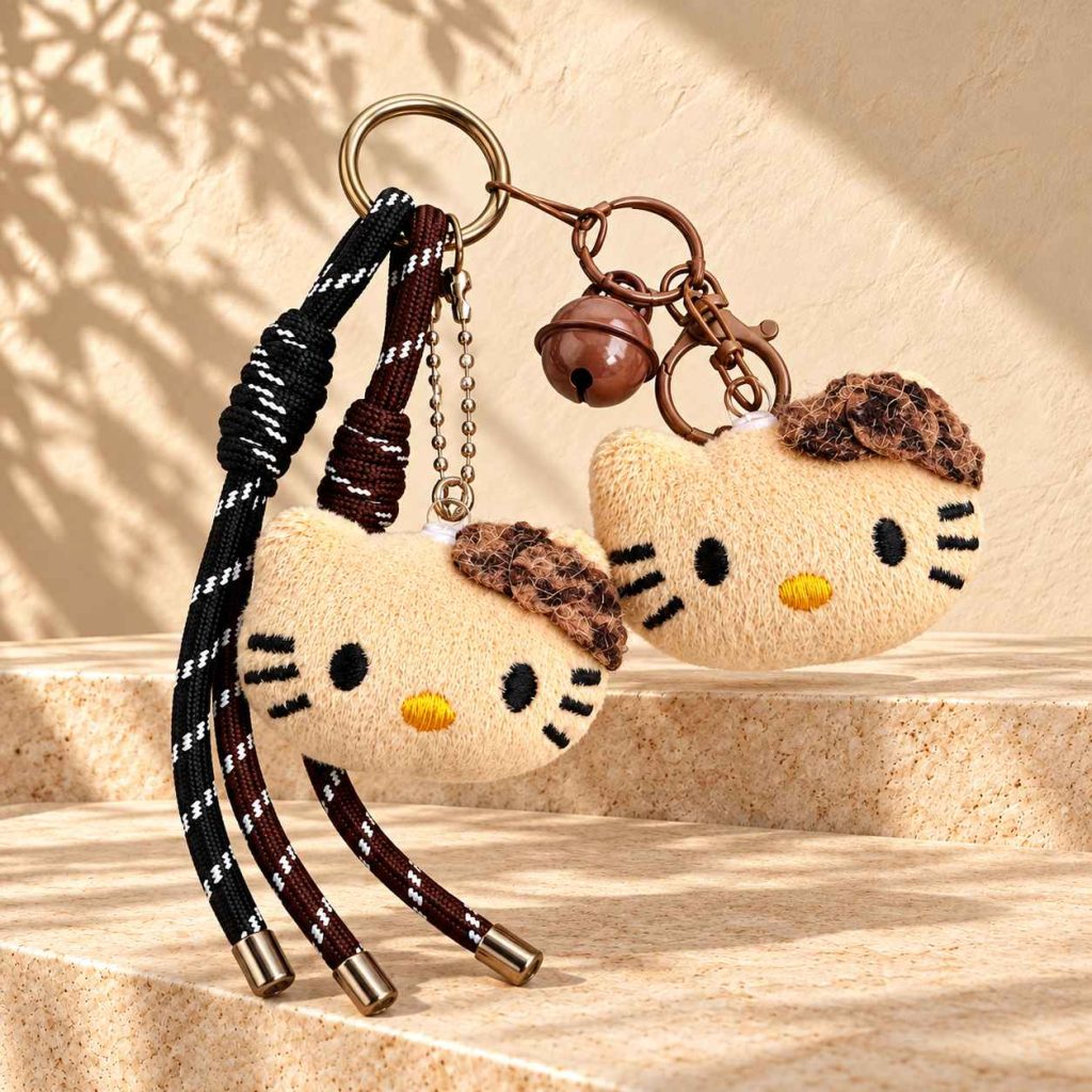 Cute Bell Kitten Plush Bag Charm & Keychain – GlowBagh